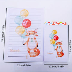 Fox Cartoon Envelope Set - Love Letter Love Envelope