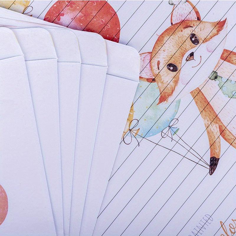 Fox Cartoon Envelope Set - Love Letter Love Envelope