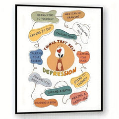 Mental Health Wall Decor Classroom School Counselor Supplies Art Print