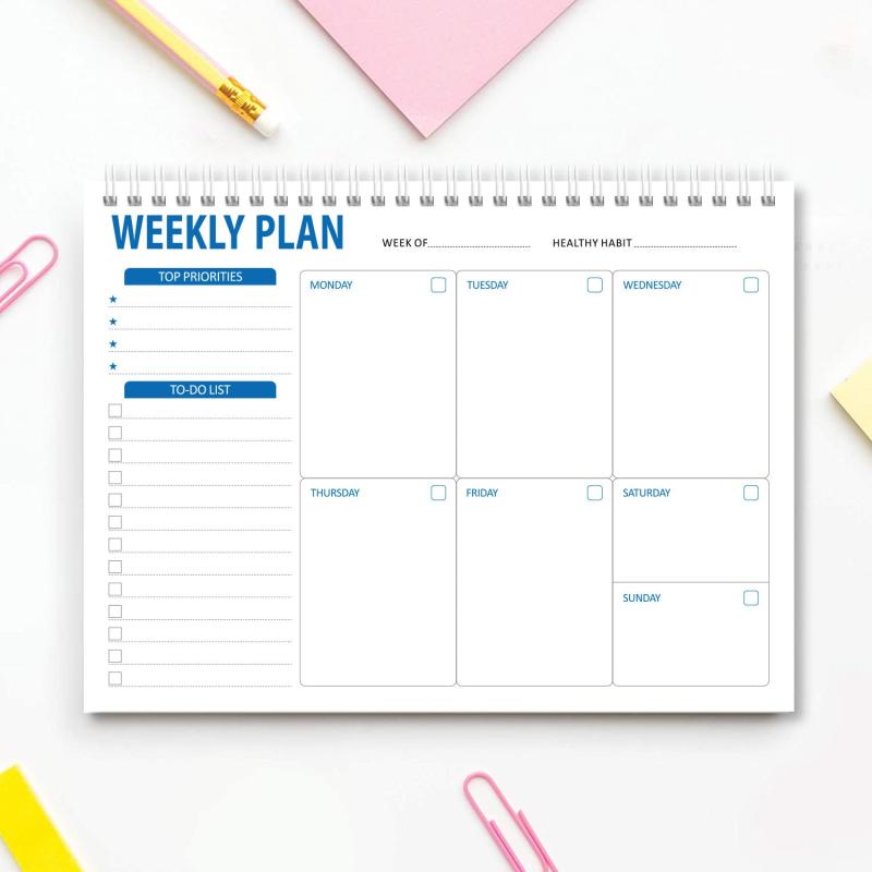 Weekly Plan Time Management Efficiency Manual Daily Plan Book
