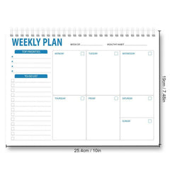 Weekly Plan Time Management Efficiency Manual Daily Plan Book
