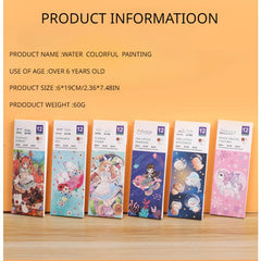 Children's Watercolor Coloring Card & Painting Book