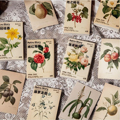 40 Sheets Mini Vintage Scrapbook Paper Stationery Material for DIY Journaling