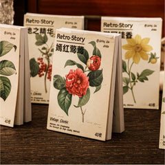 40 Sheets Mini Vintage Scrapbook Paper Stationery Material for DIY Journaling