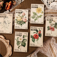 40 Sheets Mini Vintage Scrapbook Paper Stationery Material for DIY Journaling