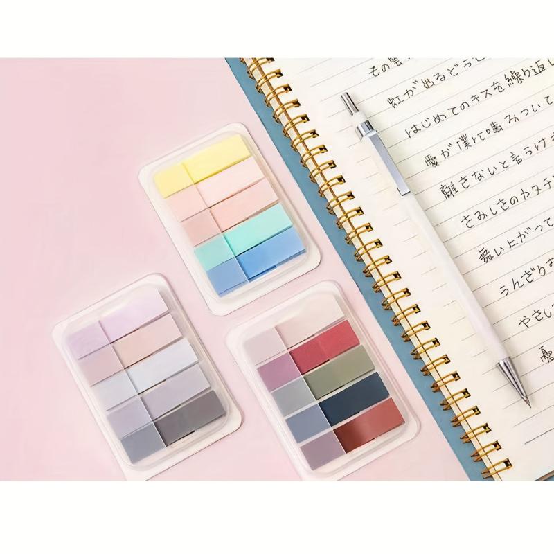 100 Sheets Translucent Sticky Notes Colorful Pet Index Stickers