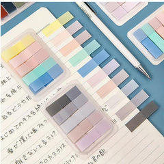 100 Sheets Translucent Sticky Notes Colorful Pet Index Stickers