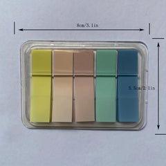 100 Sheets Translucent Sticky Notes Colorful Pet Index Stickers