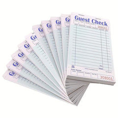 Server Guest Check Books 50 Total For Restaurants Waiter Checkbook Food Receipt