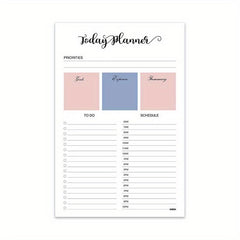 Plaid Pink Flip Up Planner 60 Sheets Daily Weekly Anniversary Story Book