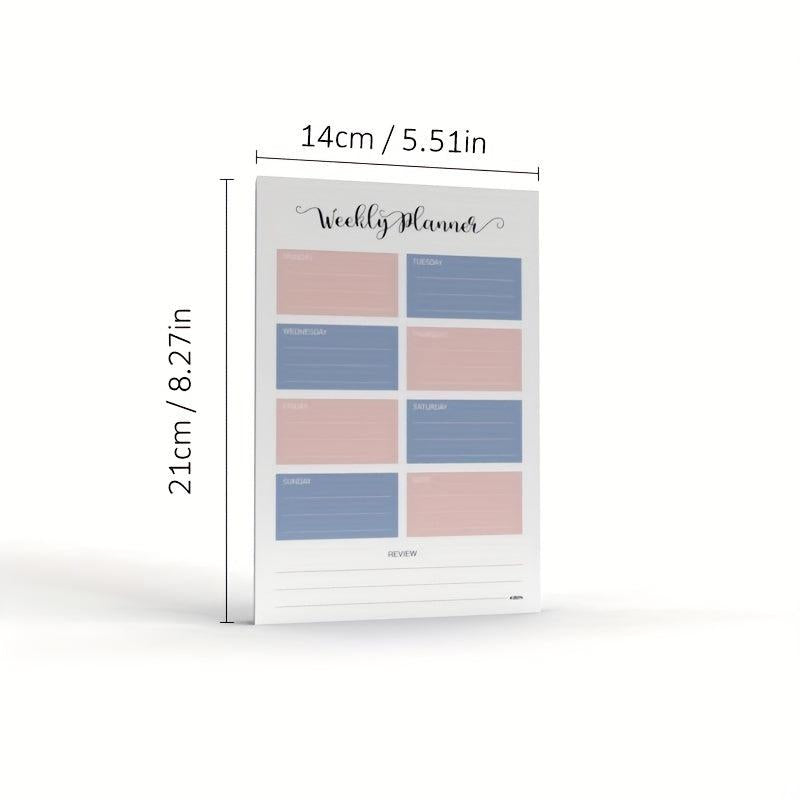 Plaid Pink Flip Up Planner 60 Sheets Daily Weekly Anniversary Story Book