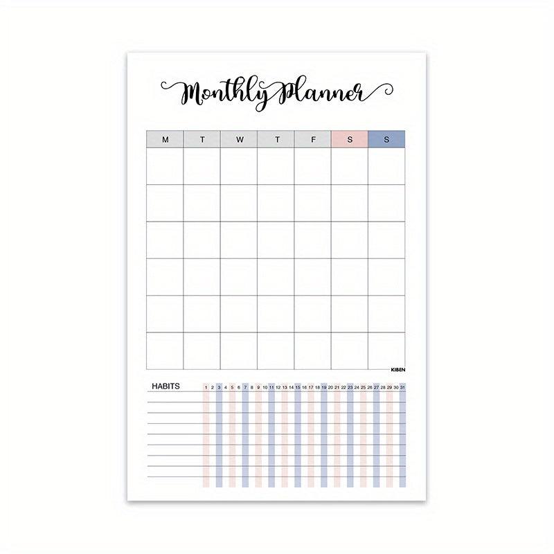 Plaid Pink Flip Up Planner 60 Sheets Daily Weekly Anniversary Story Book