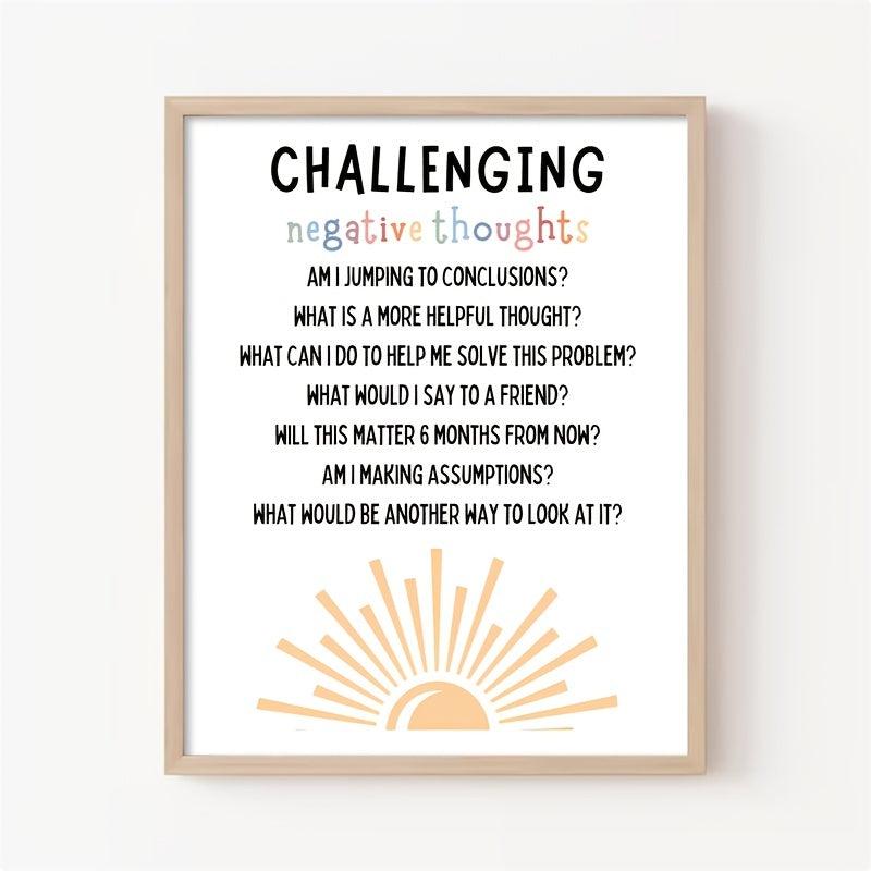 School Counselor Office Decor Growth Mindset Poster Anxiety Relief