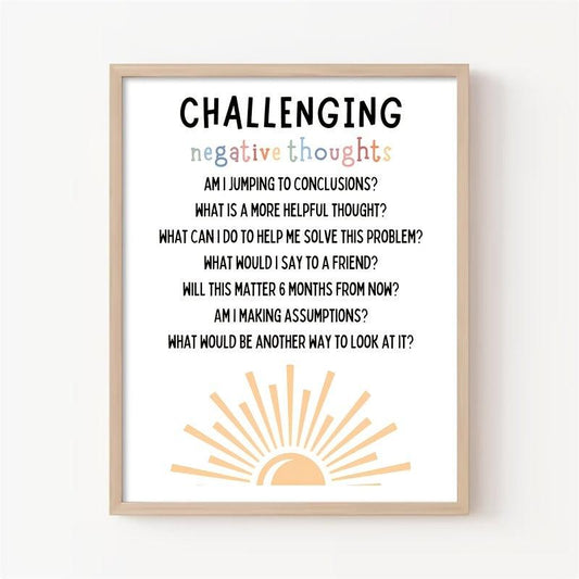 School Counselor Office Decor Growth Mindset Poster Anxiety Relief