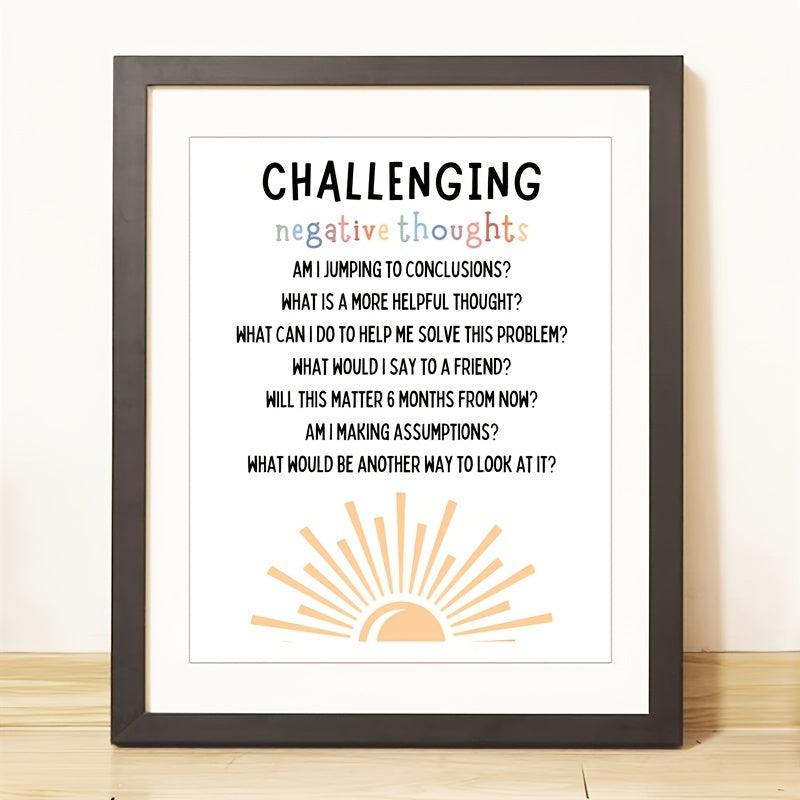 School Counselor Office Decor Growth Mindset Poster Anxiety Relief