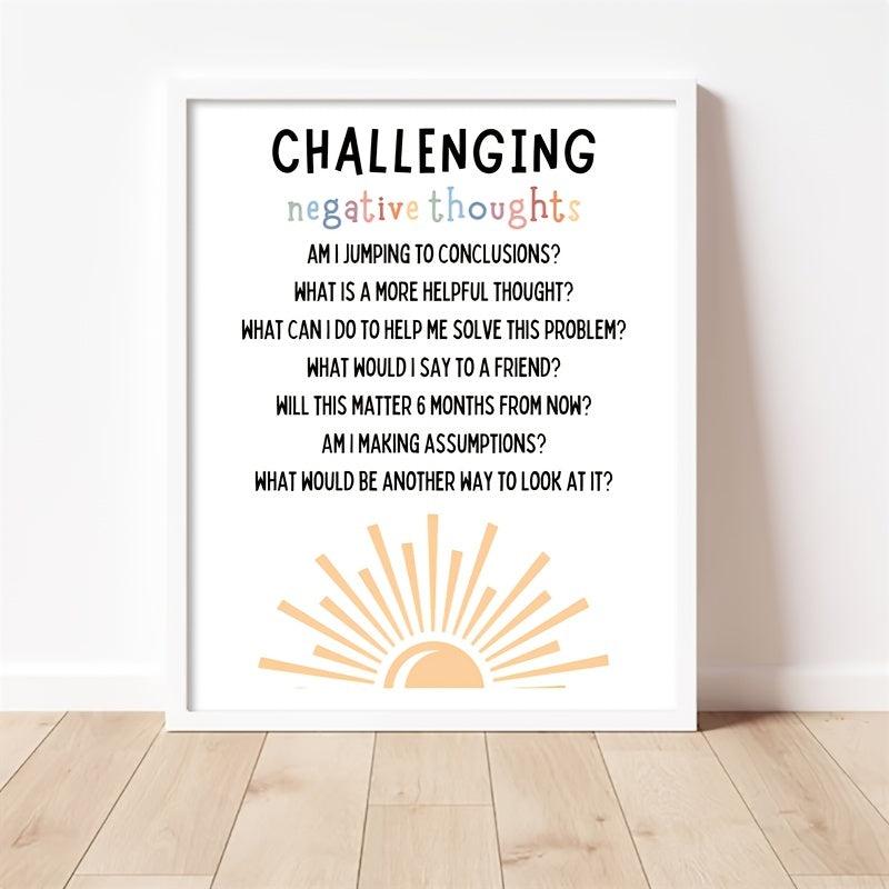 School Counselor Office Decor Growth Mindset Poster Anxiety Relief