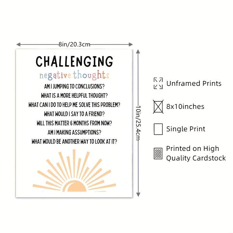 School Counselor Office Decor Growth Mindset Poster Anxiety Relief
