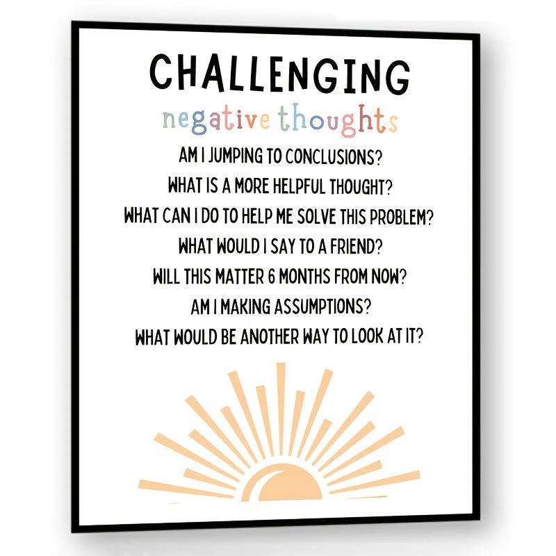School Counselor Office Decor Growth Mindset Poster Anxiety Relief