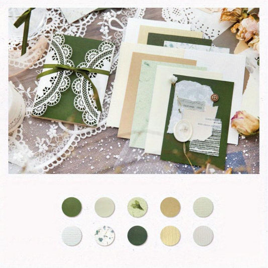 30pcs Hollow Out Material Book Retro Diary Decoration Paper