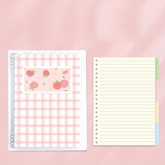 60sheets Sweet Iron Clip Ring Binder Detachable B5 Girl Notebook
