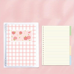 60sheets Sweet Iron Clip Ring Binder Detachable B5 Girl Notebook