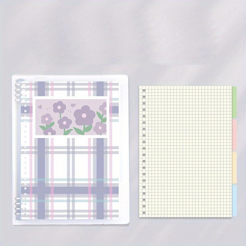 60sheets Sweet Iron Clip Ring Binder Detachable B5 Girl Notebook