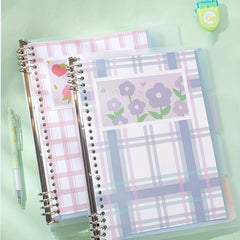 60sheets Sweet Iron Clip Ring Binder Detachable B5 Girl Notebook