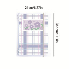 60sheets Sweet Iron Clip Ring Binder Detachable B5 Girl Notebook