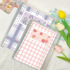 60sheets Sweet Iron Clip Ring Binder Detachable B5 Girl Notebook
