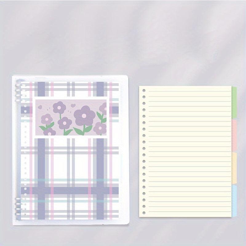 60sheets Sweet Iron Clip Ring Binder Detachable B5 Girl Notebook
