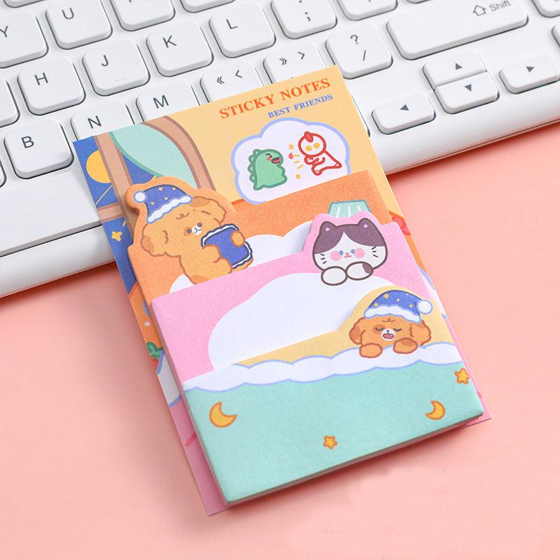 Cartoon Jenga Sticky Notes Message Memo Paper