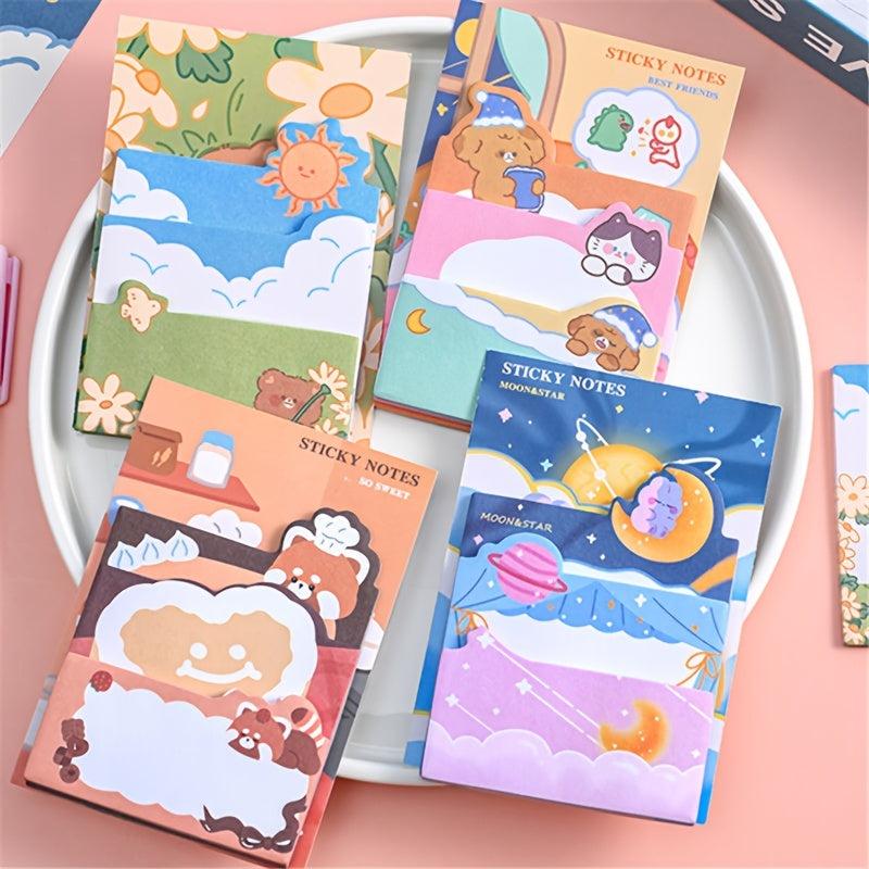 Cartoon Jenga Sticky Notes Message Memo Paper