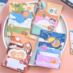 Cartoon Jenga Sticky Notes Message Memo Paper