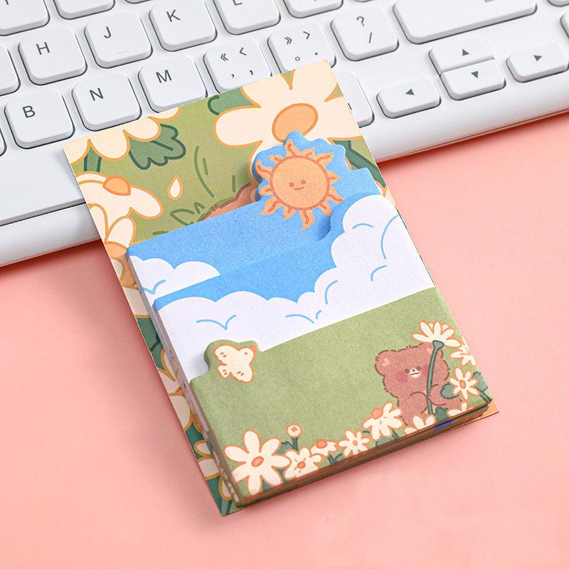 Cartoon Jenga Sticky Notes Message Memo Paper