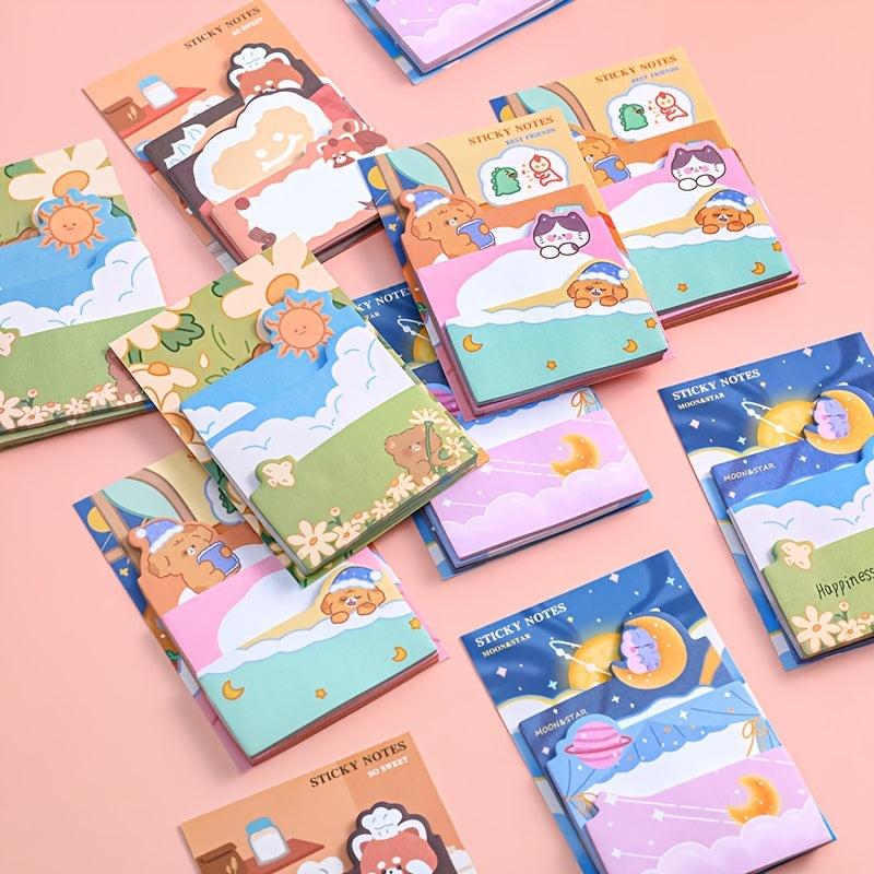 Cartoon Jenga Sticky Notes Message Memo Paper
