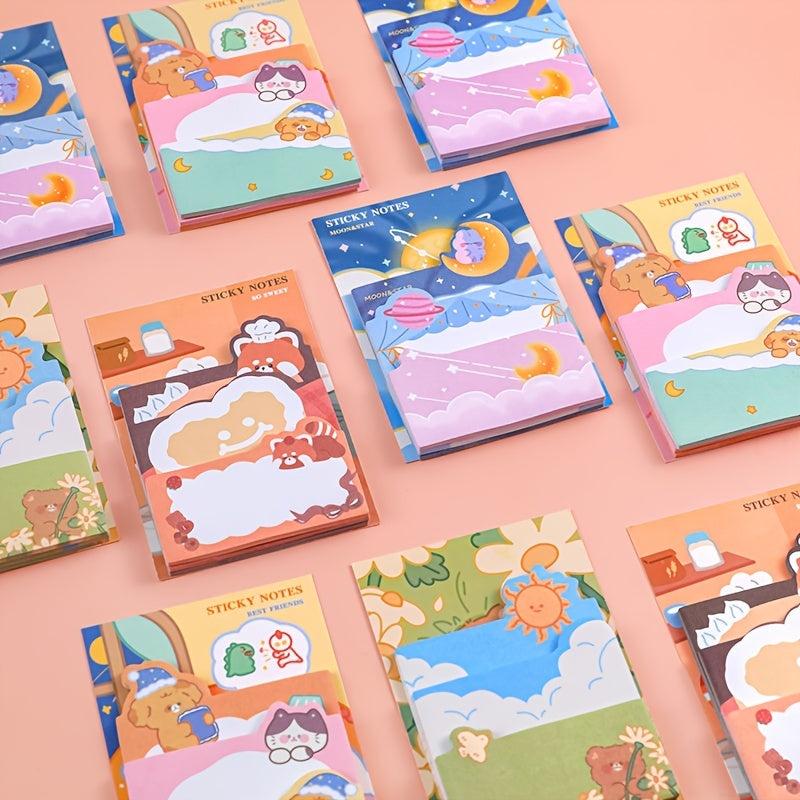 Cartoon Jenga Sticky Notes Message Memo Paper