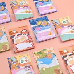 Cartoon Jenga Sticky Notes Message Memo Paper