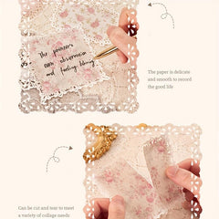 20 Sheets Vintage Lace Hollowed Out Paper Set DIY Scrapbooking Supplies