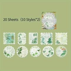 20 Sheets Vintage Lace Hollowed Out Paper Set DIY Scrapbooking Supplies