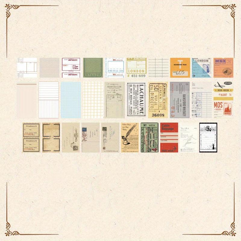 60 Sheets Forest Element Decor Cards for Scrapbooking & Crafts