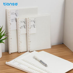 TIANSE A5 B5 Pull Clip Loose Leaf Notebook With 80 Sheets