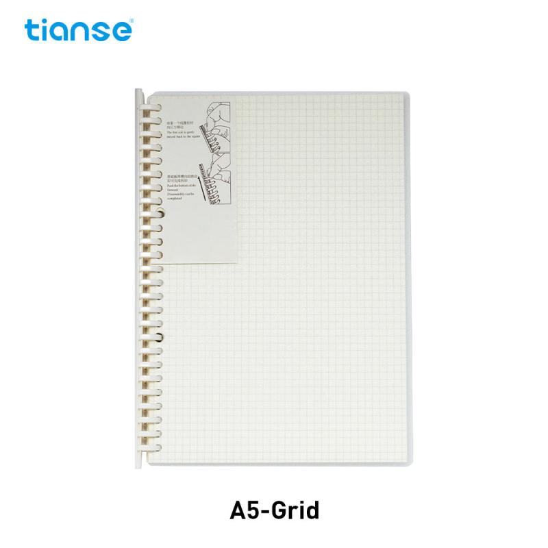 TIANSE A5 B5 Pull Clip Loose Leaf Notebook With 80 Sheets