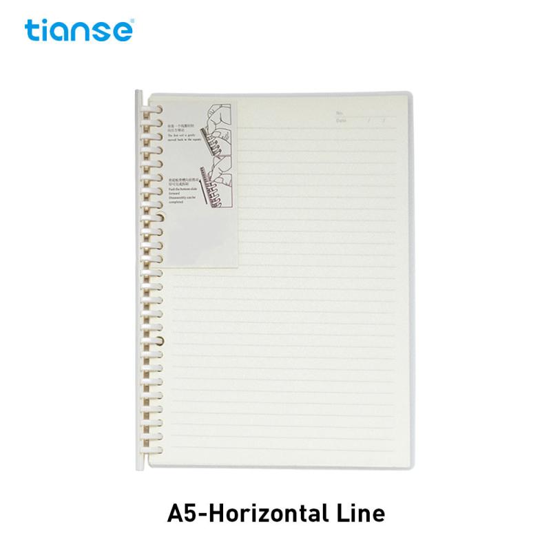 TIANSE A5 B5 Pull Clip Loose Leaf Notebook With 80 Sheets