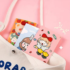 10pcs Cartoon Mini Notebooks 16 Sheets Portable & Creative