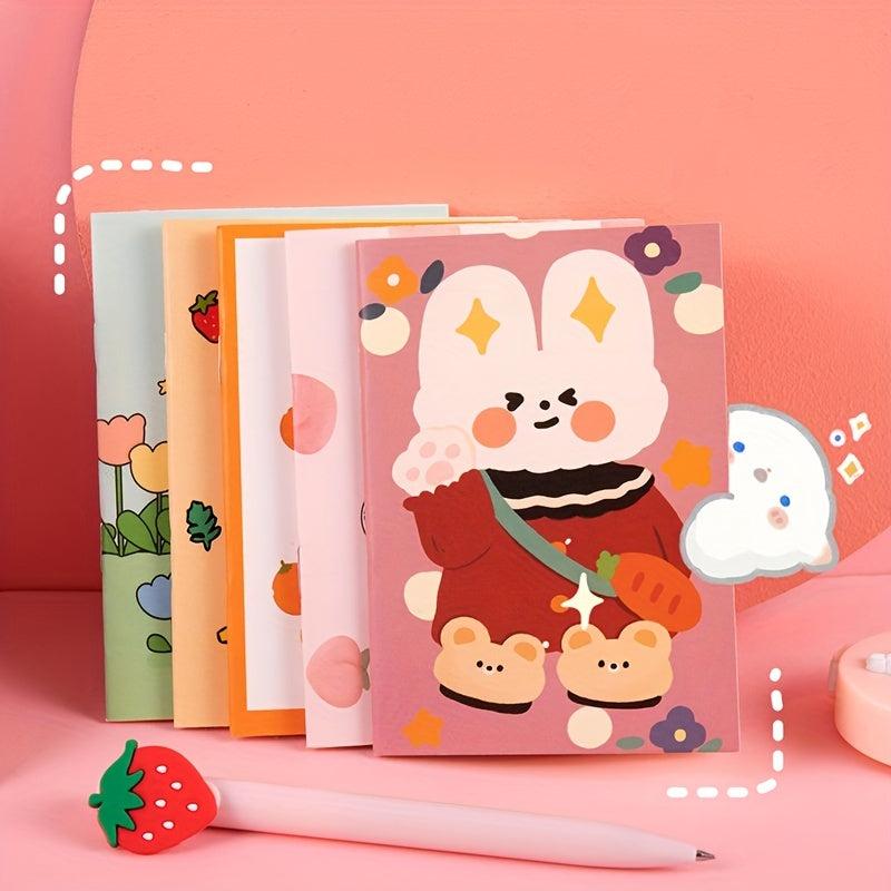 10pcs Cartoon Mini Notebooks 16 Sheets Portable & Creative