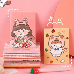 10pcs Cartoon Mini Notebooks 16 Sheets Portable & Creative