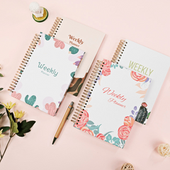 Weekly Planner Notebook A5 Schedule Notepad Spiral Goals