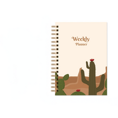 Weekly Planner Notebook A5 Schedule Notepad Spiral Goals