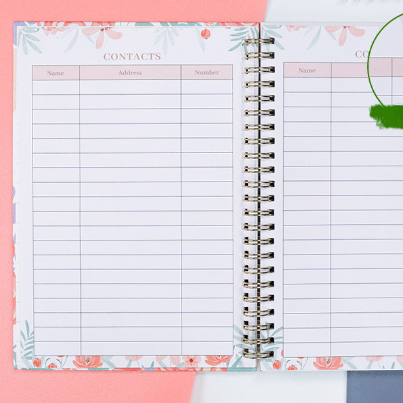 Weekly Planner Notebook A5 Schedule Notepad Spiral Goals