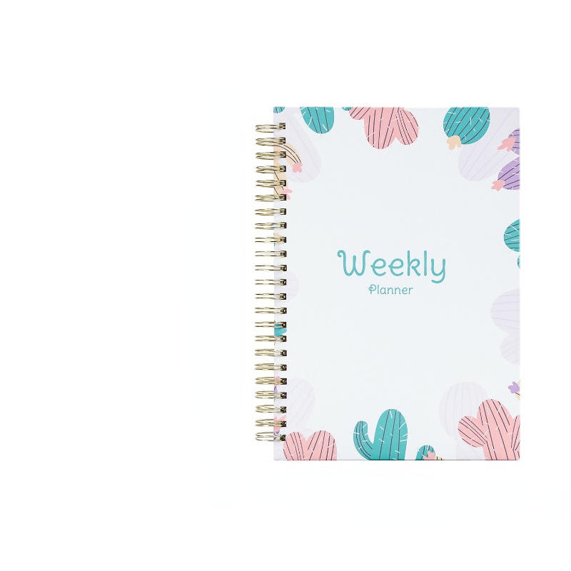 Weekly Planner Notebook A5 Schedule Notepad Spiral Goals